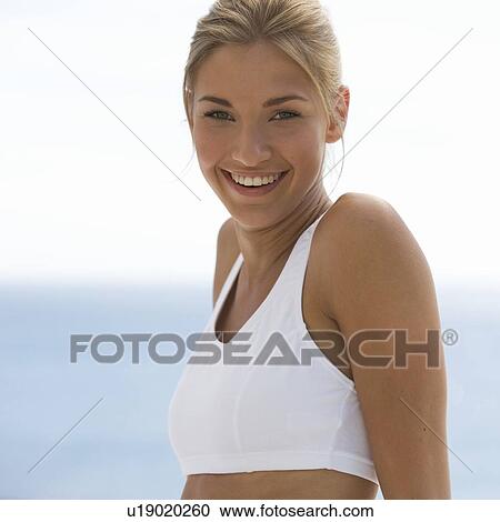 Stock Image - Portrait of a young woman. Fotosearch