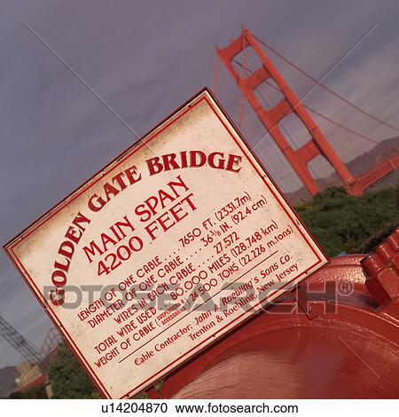 Golden Gate Bridge Information Sign View Large Photo Image Stock Image - Golden Gate Bridge Information Sign. Fotosearch