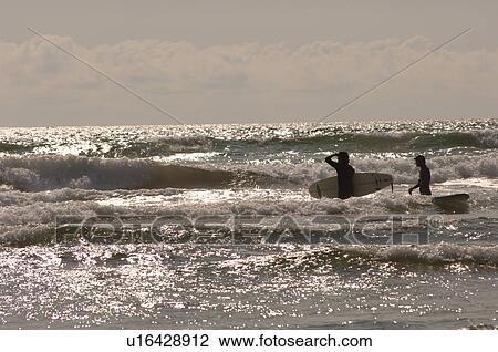 Surfers in Ocean View Large Photo Image Stock Image - Surfers in Ocean. Fotosearch