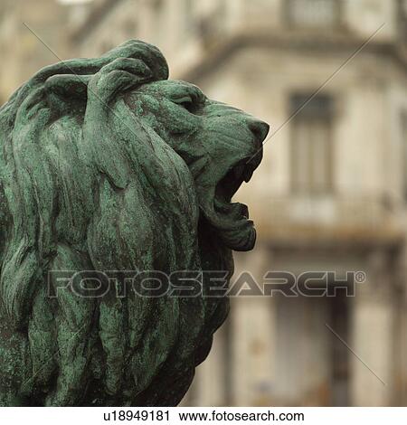Statue of a lion, Havana, Cuba View Large Photo Image Stock Image - Statue of a lion, Havana, Cuba. Fotosearch
