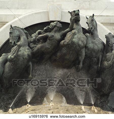 Stock Photograph - Statue on a building, Havana, Cuba. Fotosearch