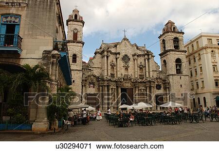 Facade of an ancient church, Havana, Cuba View Large Photo Image Stock Image - Facade of an ancient church, Havana, Cuba. Fotosearch