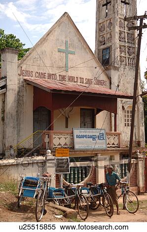 Stock Photography - Old Burmese church. Fotosearch
