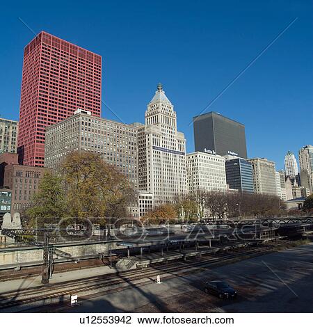 High-rise buildings in Chicago View Large Photo Image Stock Image - High-rise buildings in Chicago. Fotosearch
