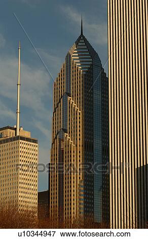 Stock Photo - High rise buildings in Chicago. Fotosearch