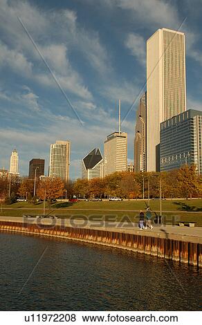 Stock Photo - High rise buildings in Chicago. Fotosearch
