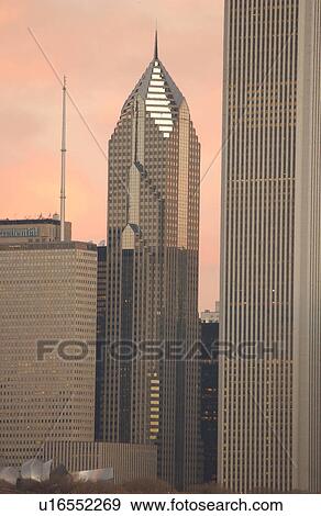 Stock Photo - High rise buildings in Chicago. Fotosearch