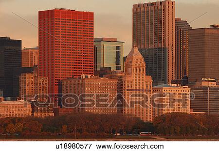 High rise buildings in Chicago View Large Photo Image Stock Photo - High rise buildings in Chicago. Fotosearch