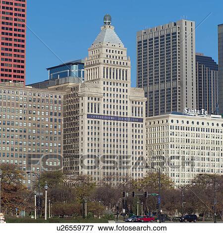 High-rise buildings in Chicago View Large Photo Image Stock Photo - High-rise buildings in Chicago. Fotosearch