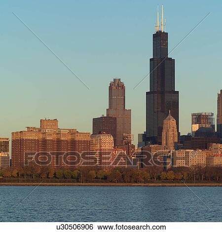 High-rise buildings in Chicago View Large Photo Image Stock Photograph - High-rise buildings in Chicago. Fotosearch