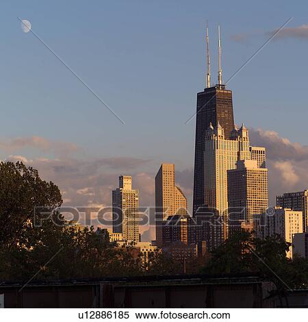 Stock Photography - High-rise buildings in Chicago. Fotosearch