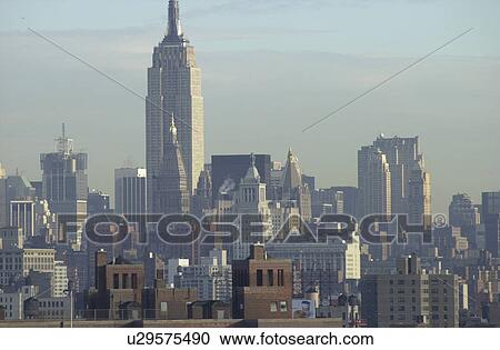 Manhattan Skyline, New York City View Large Photo Image Stock Image - Manhattan Skyline, New York City. Fotosearch