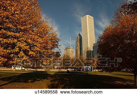 Stock Photo - High rise buildings in Chicago. Fotosearch