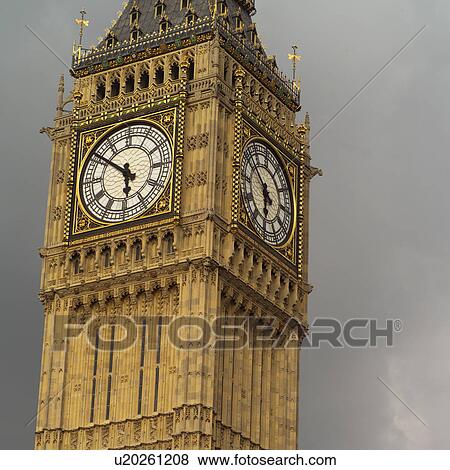 Low angle view of the clock tower Big Ben, London, England View Large Photo Image Stock Photo - Low angle view of the clock tower Big Ben, London, England. Fotosearch