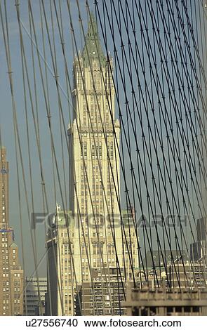 Stock Image - View from Brooklyn Bridge. Fotosearch