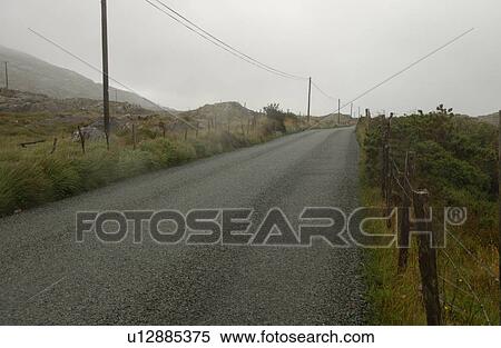 Stock Photography - Rural Ireland - Countryside road. Fotosearch