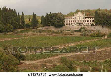 Stock Image - Villa di Vistarenni, Tuscany, Italy. Fotosearch