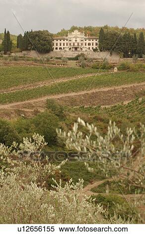 Villa di Vistarenni, Tuscany, Italy View Large Photo Image Stock Photography - Villa di Vistarenni, Tuscany, Italy. Fotosearch
