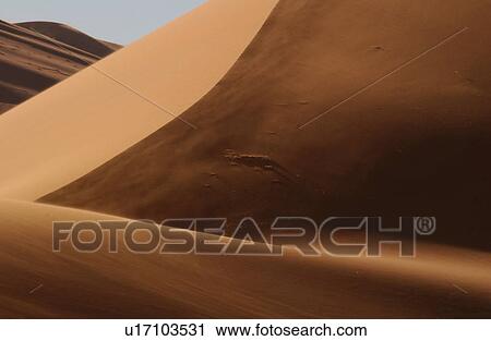 Stock Image - Sand Dunes of Sossusvlei - Namib desert, Namibia. Fotosearch