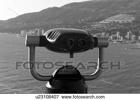 Binoculars overlooking Vancouver harbour View Large Photo Image Stock Photo - Binoculars overlooking Vancouver harbour. Fotosearch