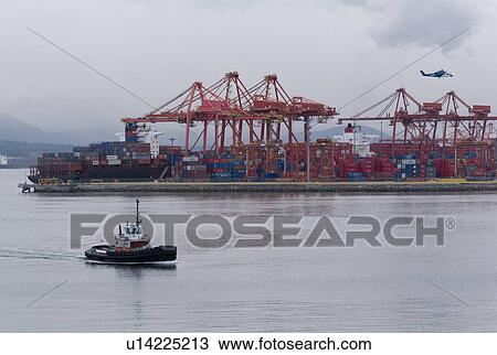 Boat in Vancouver's harbour View Large Photo Image Stock Image - Boat in Vancouver's harbour. Fotosearch