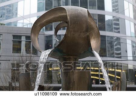 Circular fountain in downtown Vancouver View Large Photo Image Stock Photo - Circular fountain in downtown Vancouver. Fotosearch