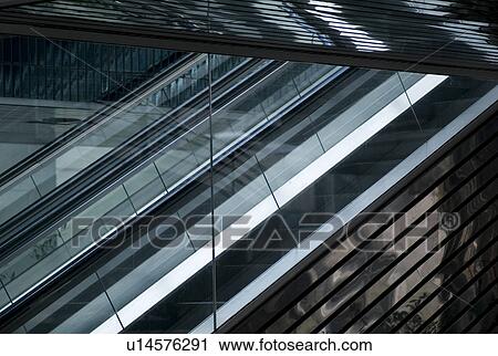 Stock Image - Escalators. Fotosearch
