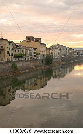 Arno River - Florence, Italy View Large Photo Image Stock Photo - Arno River - Florence, Italy. Fotosearch