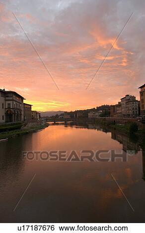 Arno River - Florence, Italy View Large Photo Image Stock Photograph - Arno River - Florence, Italy. Fotosearch