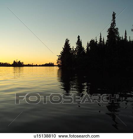 Lake of the Woods at Twilight View Large Photo Image Stock Image - Lake of the Woods at Twilight. Fotosearch
