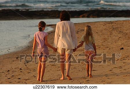 Family on Beach - Hawaii View Large Photo Image Stock Photo - Family on Beach - Hawaii. Fotosearch