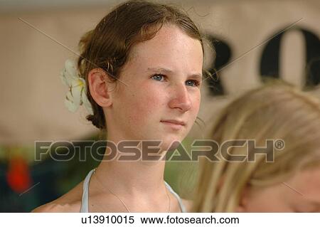 Stock Photography - Close-up of a young woman. Fotosearch