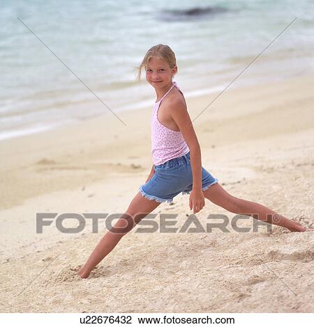 Young Girl on Beach View Large Photo Image Stock Image - Young Girl on Beach. Fotosearch