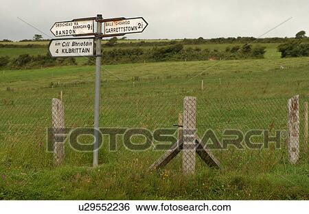 Rural Ireland - direction sign View Large Photo Image Stock Photograph - Rural Ireland - direction sign. Fotosearch