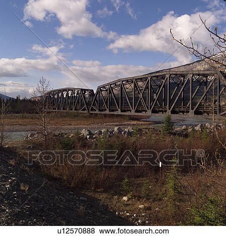 Stock Photo - Bridge in Jasper Alberta. Fotosearch