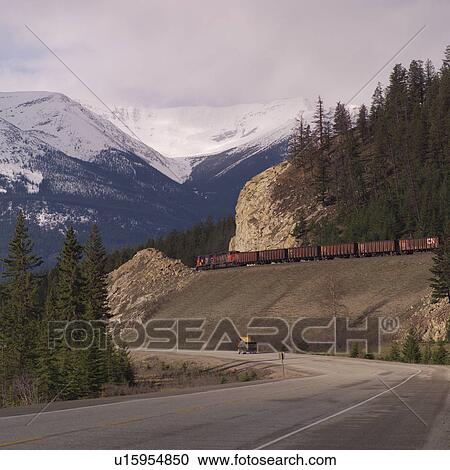 Highway through Jasper Alberta View Large Photo Image Stock Image - Highway through Jasper Alberta. Fotosearch