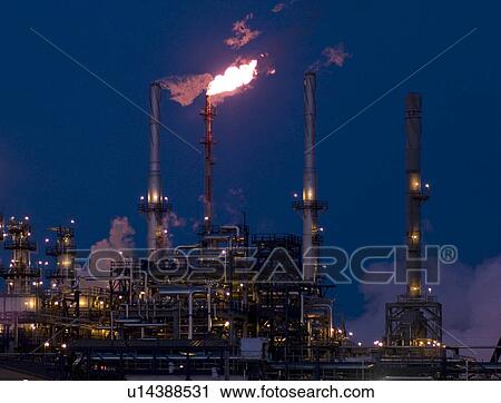 Refinery in Northern Alberta at night View Large Photo Image Stock Image - Refinery in Northern Alberta at night. Fotosearch
