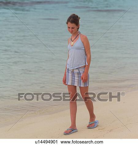 Girl Walking on Beach at Moorea in Tahiti View Large Photo Image Stock Image - Girl Walking on Beach at Moorea in Tahiti. Fotosearch