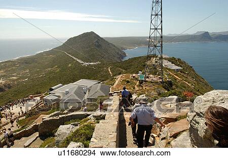Picture - Tourists at Cape of Good Hope. Fotosearch