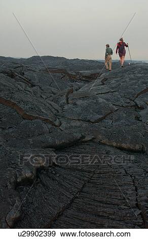 Stock Photo - Volcano National Park - Big Island of Hawaii - hardened lava. Fotosearch