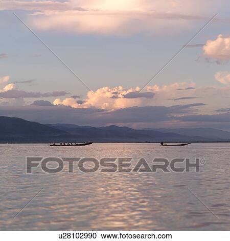 Boats on Inle Lake View Large Photo Image Stock Image - Boats on Inle Lake. Fotosearch