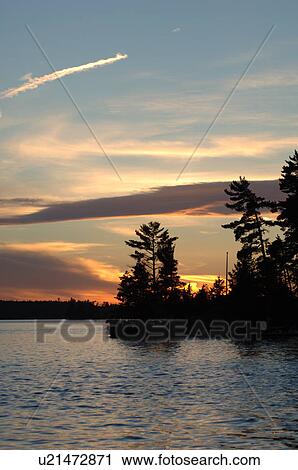 Lake of the Woods at twilight View Large Photo Image Stock Image - Lake of the Woods at twilight. Fotosearch