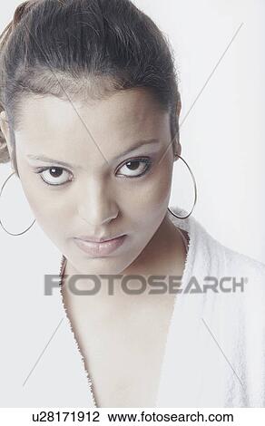 Portrait of a young woman View Large Photo Image Stock Image - Portrait of a young woman. Fotosearch