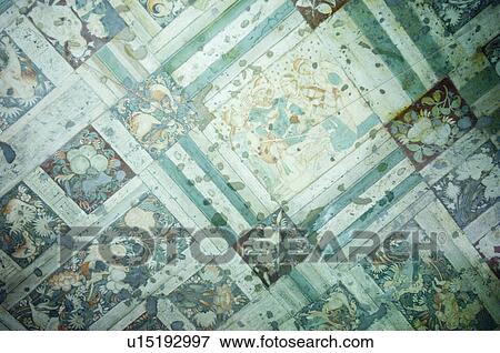 Stock Photo - Ceiling of a cave, Ajanta, Maharashtra, India. Fotosearch