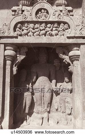 Sculptures in a cave, Ellora, Aurangabad, Maharashtra, India View Large Photo Image Stock Photograph - Sculptures in a cave, Ellora, Aurangabad, Maharashtra, India. Fotosearch