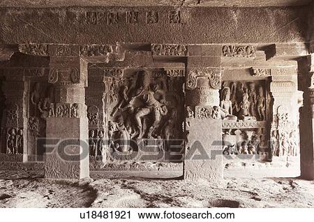 Statue of Hindu god in a cave, Ellora, Aurangabad, Maharashtra, India View Large Photo Image Stock Image - Statue of Hindu god in a cave, Ellora, Aurangabad, Maharashtra, India. Fotosearch