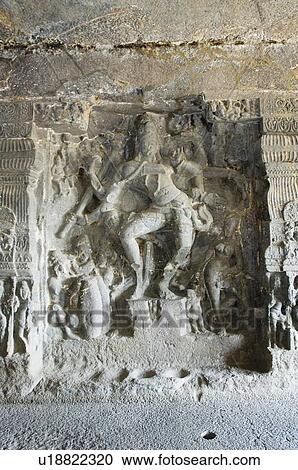 Statue of Hindu god in a cave, Ellora, Aurangabad, Maharashtra, India View Large Photo Image Stock Image - Statue of Hindu god in a cave, Ellora, Aurangabad, Maharashtra, India. Fotosearch