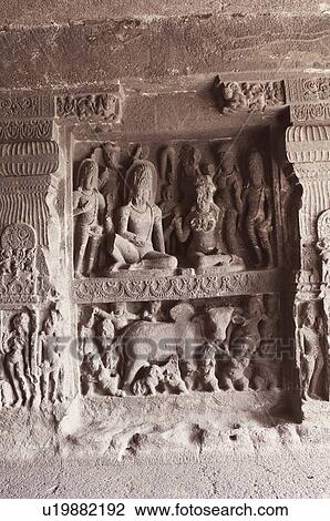 Statues carved in a cave, Ellora, Aurangabad, Maharashtra, India View Large Photo Image Stock Image - Statues carved in a cave, Ellora, Aurangabad, Maharashtra, India. Fotosearch