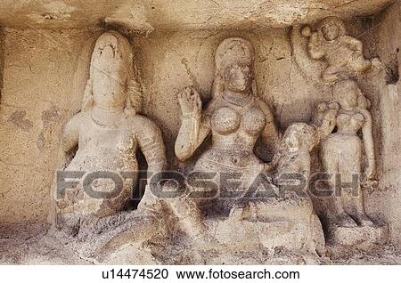 Statues in a cave, Ellora, Aurangabad, Maharashtra, India View Large Photo Image Stock Image - Statues in a cave, Ellora, Aurangabad, Maharashtra, India. Fotosearch