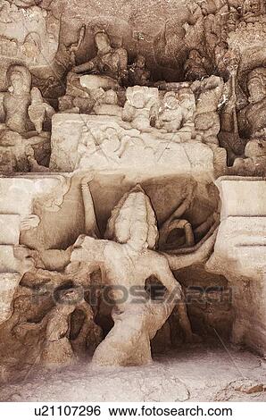 Statues of Hindu god in a cave, Ellora, Aurangabad, Maharashtra, India View Large Photo Image Stock Photograph - Statues of Hindu god in a cave, Ellora, Aurangabad, Maharashtra, India. Fotosearch